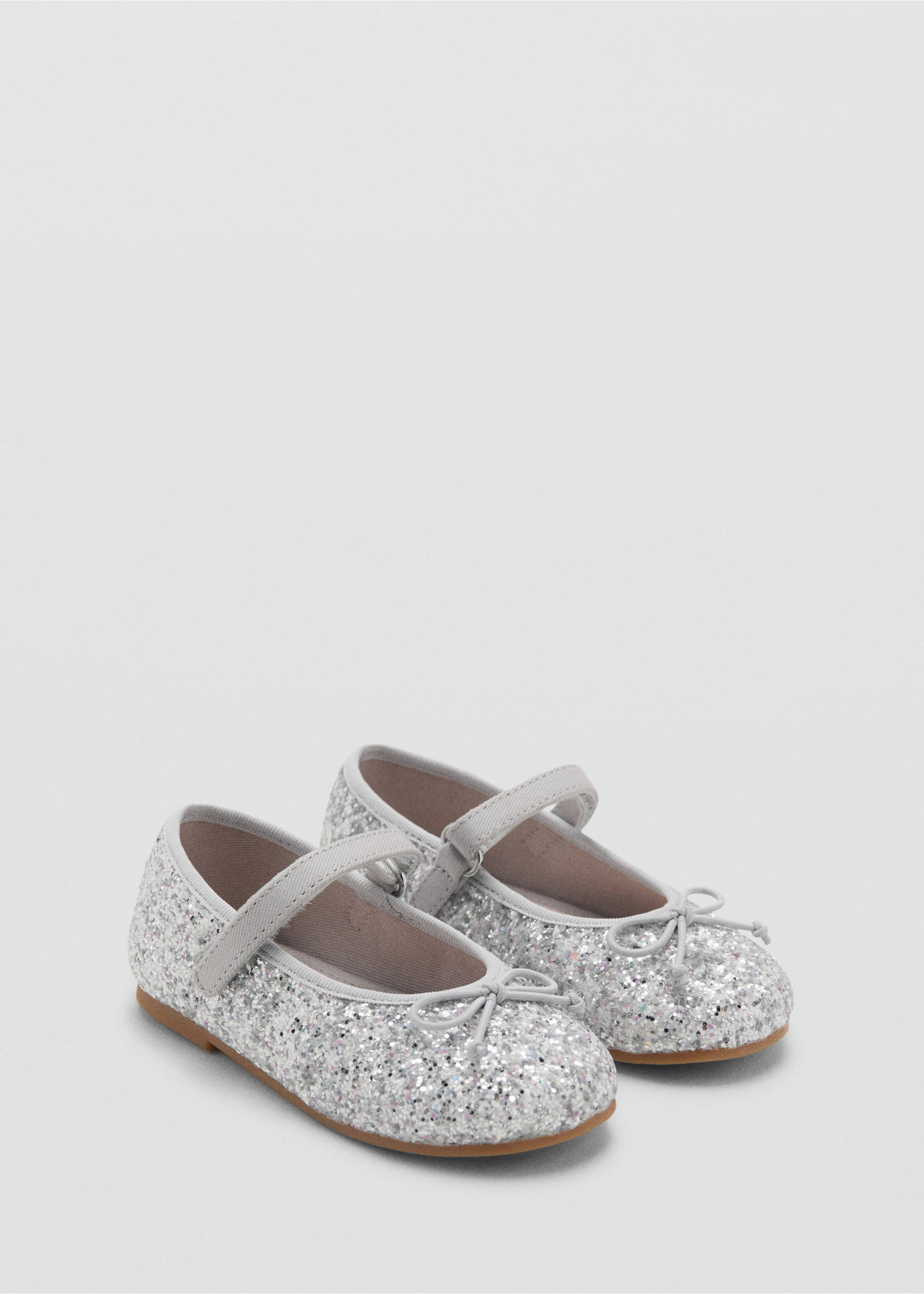 Bailarinas efecto brillo - Plano medio, Plata. Ref: 27004050-00.