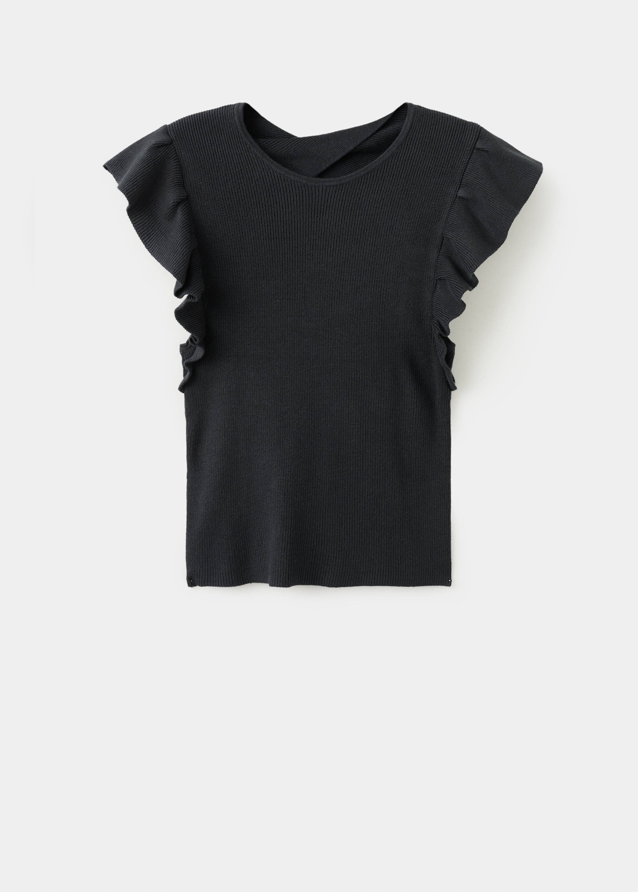 Трикотажный топ с воланами - Изделие без модели