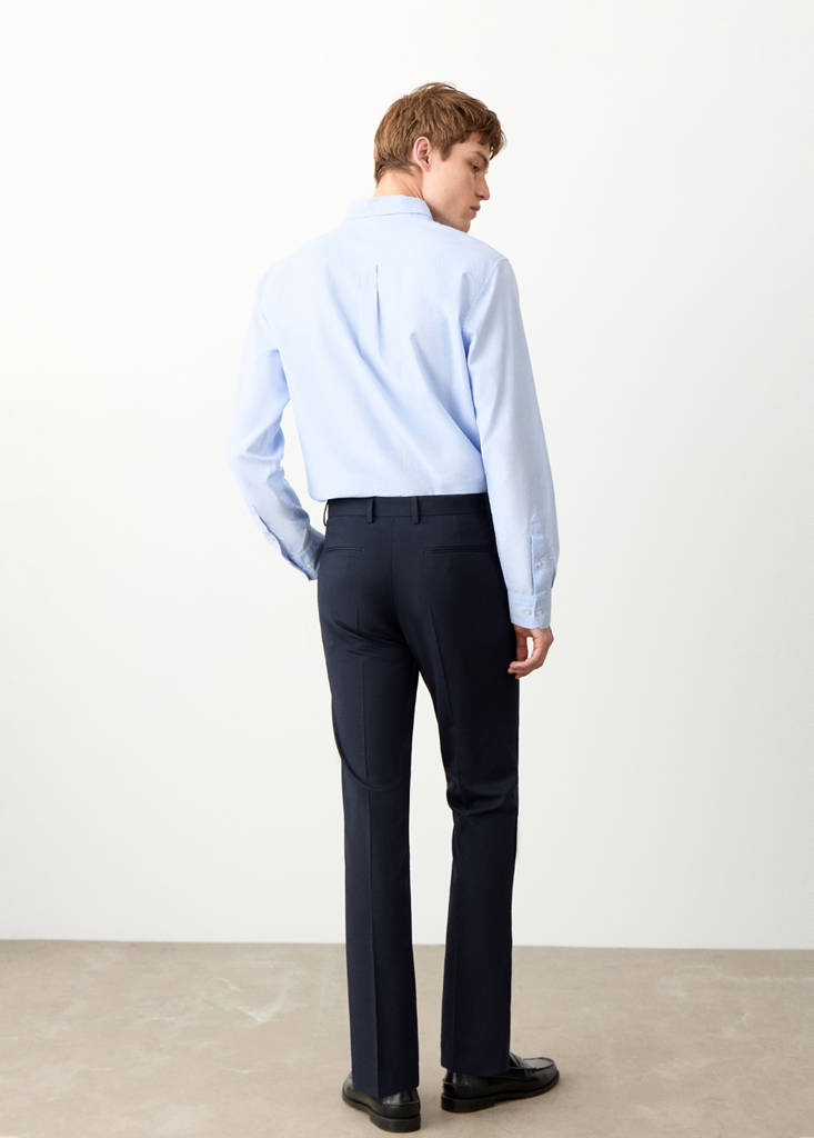 Straight suit trousers — Navy