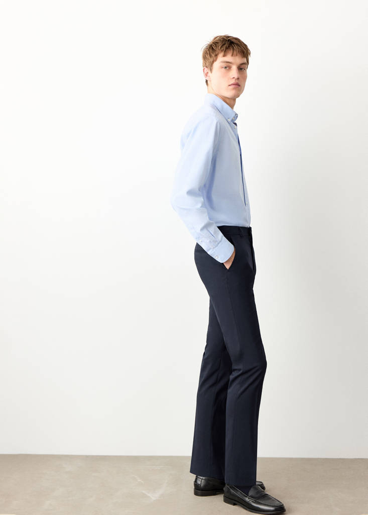 Straight suit trousers — Navy