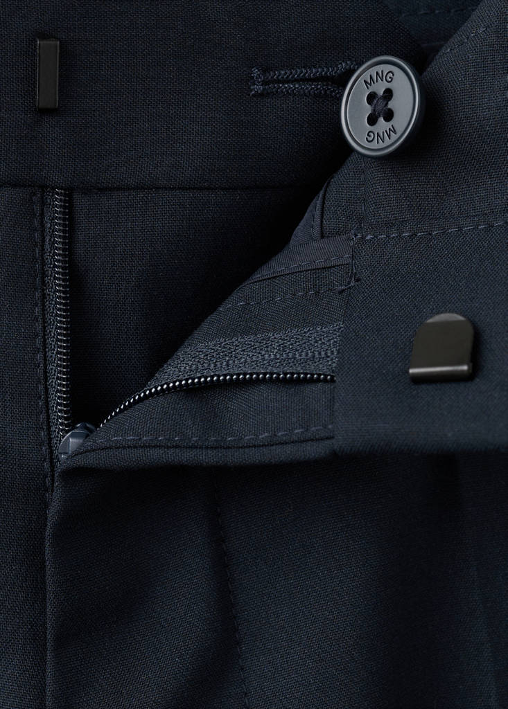 Straight suit trousers — Navy