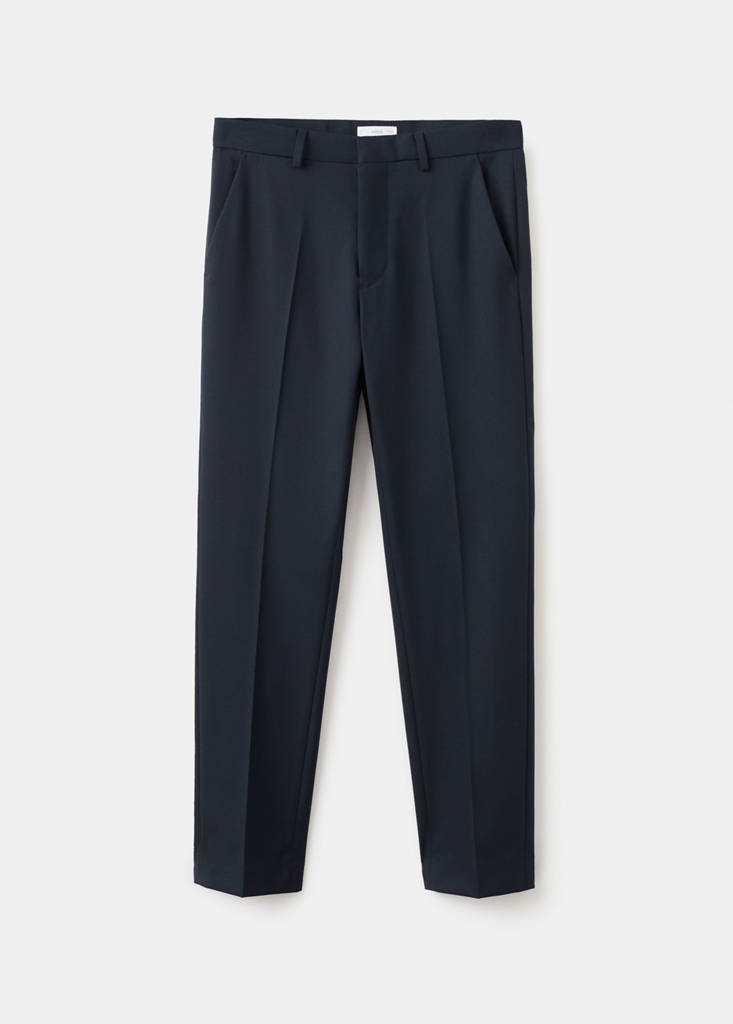 Straight suit trousers — Navy