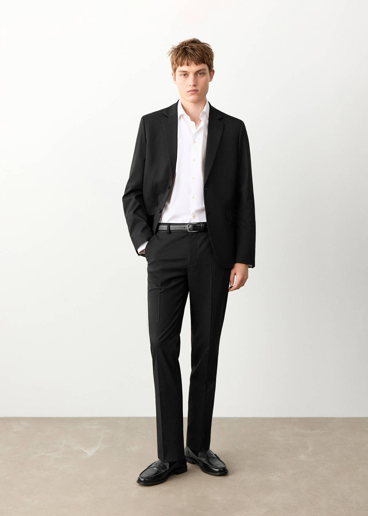 Straight suit trousers — Black
