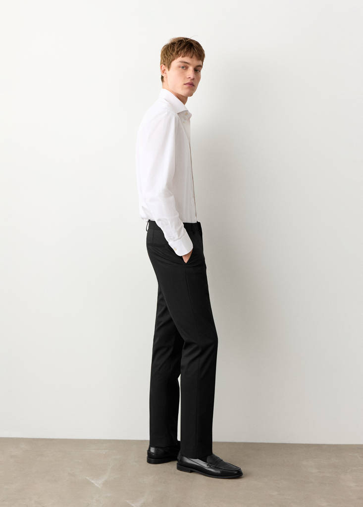 Straight suit trousers — Black