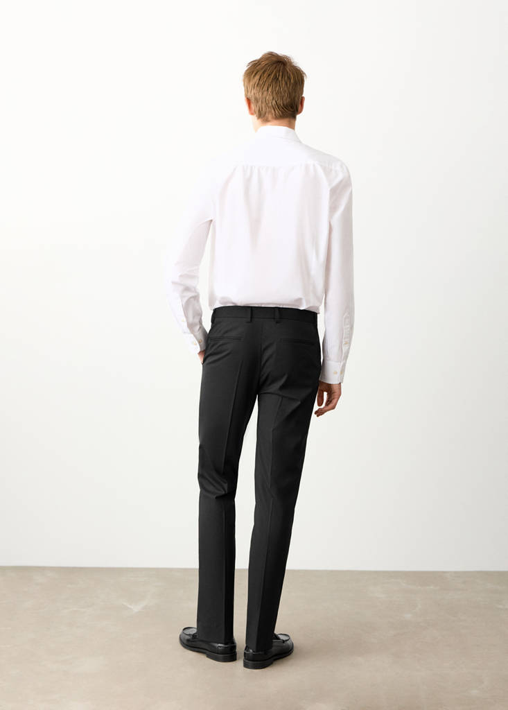 Straight suit trousers — Black