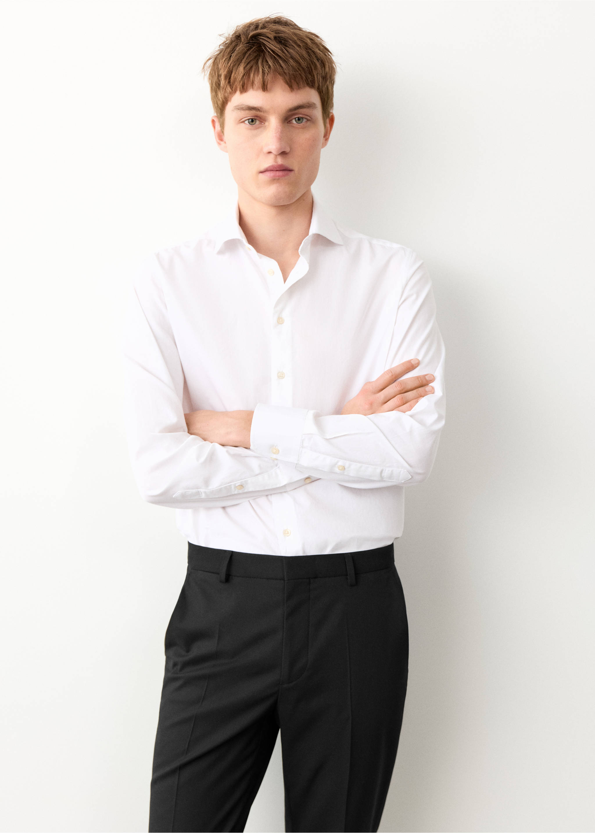 Pantalón recto traje - Detalle del artículo 1, Negro. Ref: 27004059-00.