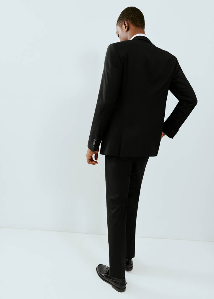 Straight suit trousers — Black