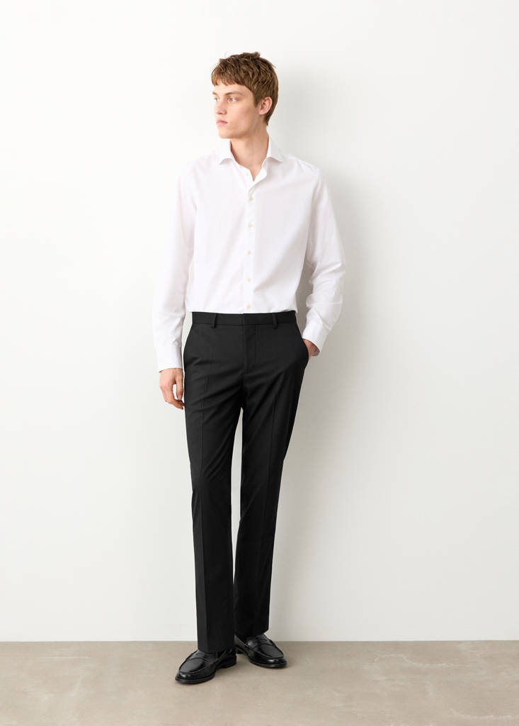 Straight suit trousers — Black