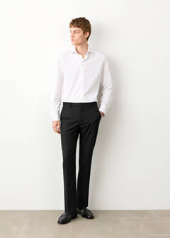 Straight suit trousers — Black 6