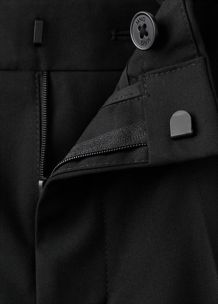 Straight suit trousers — Black