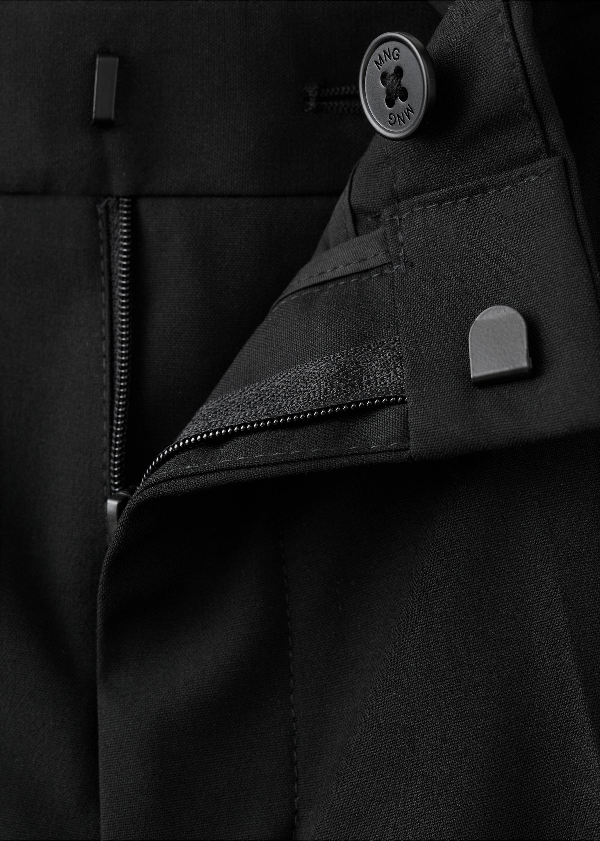 Pantalón recto traje - Detalle del artículo 8, Negro. Ref: 27004059-00.