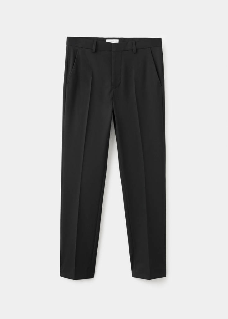 Straight suit trousers — Black