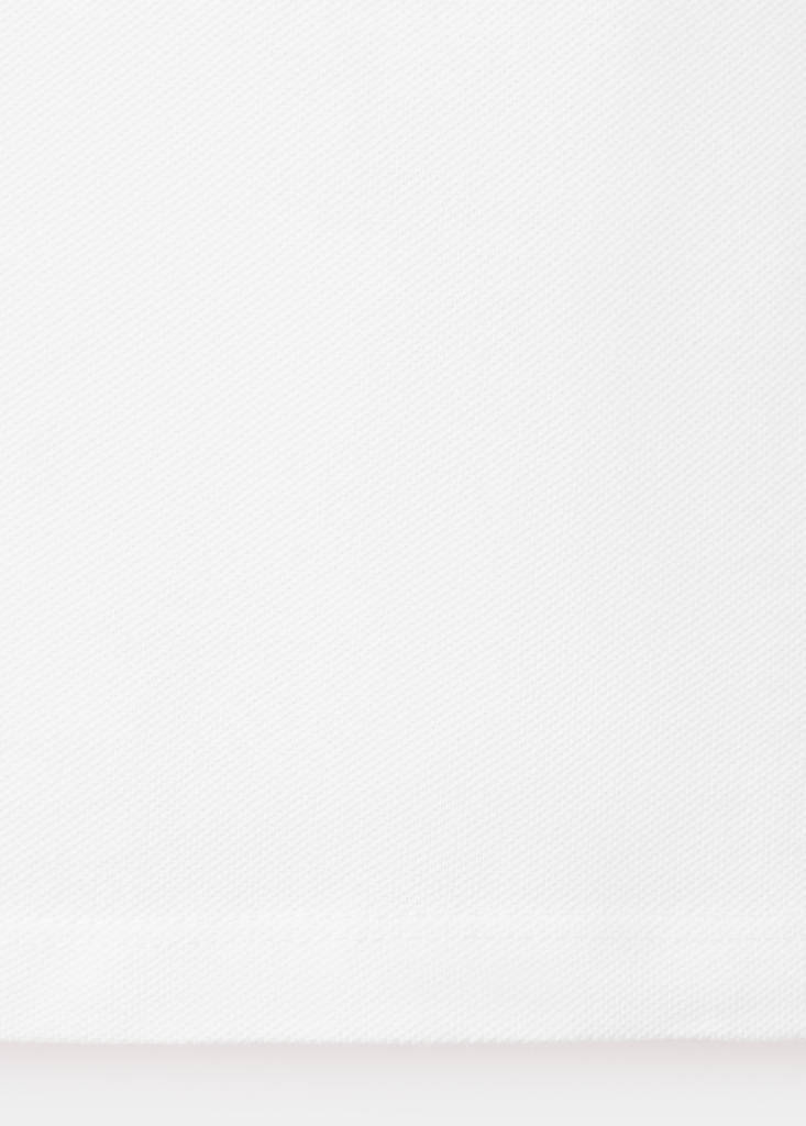 Short-sleeved cotton polo shirt — White
