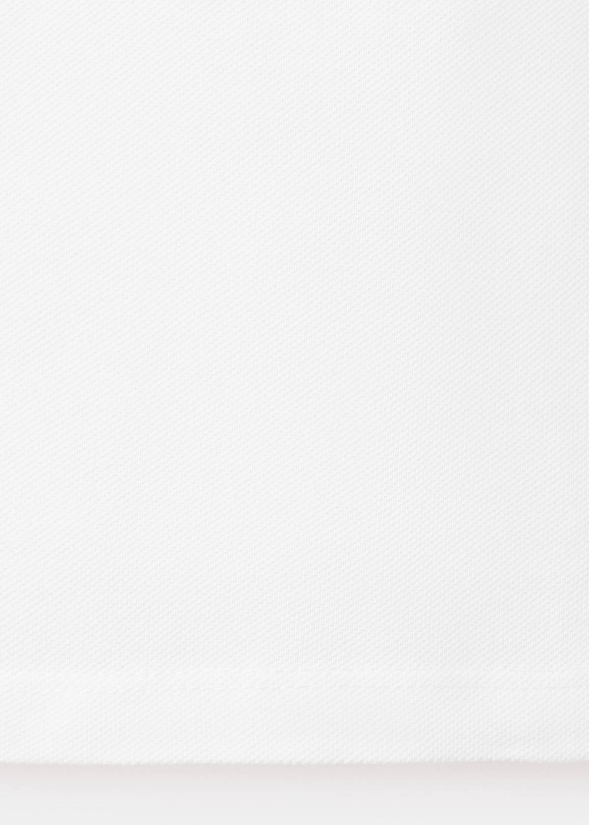 Short-sleeved cotton polo shirt — White