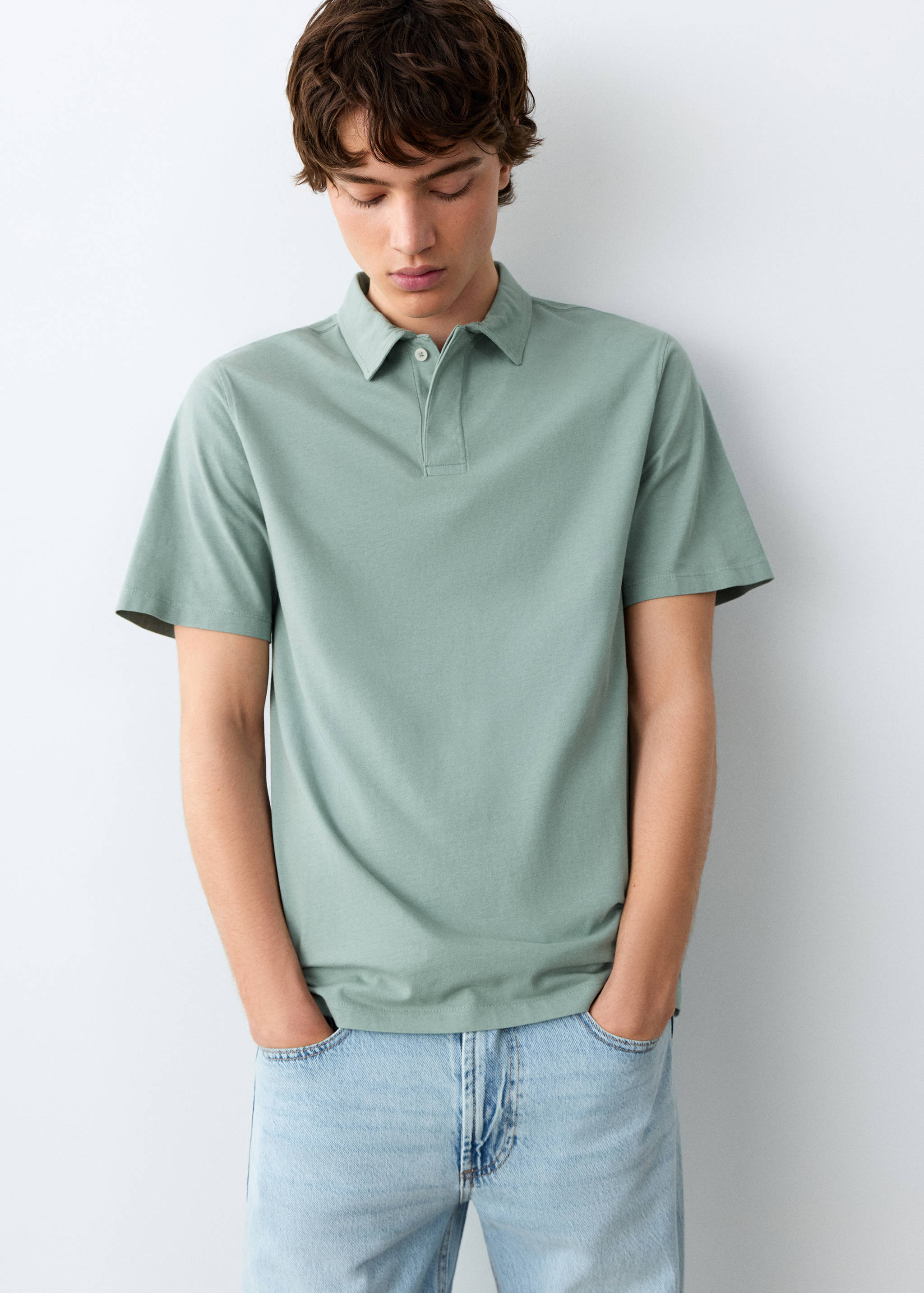 Cotton polo shirt - Medium plane