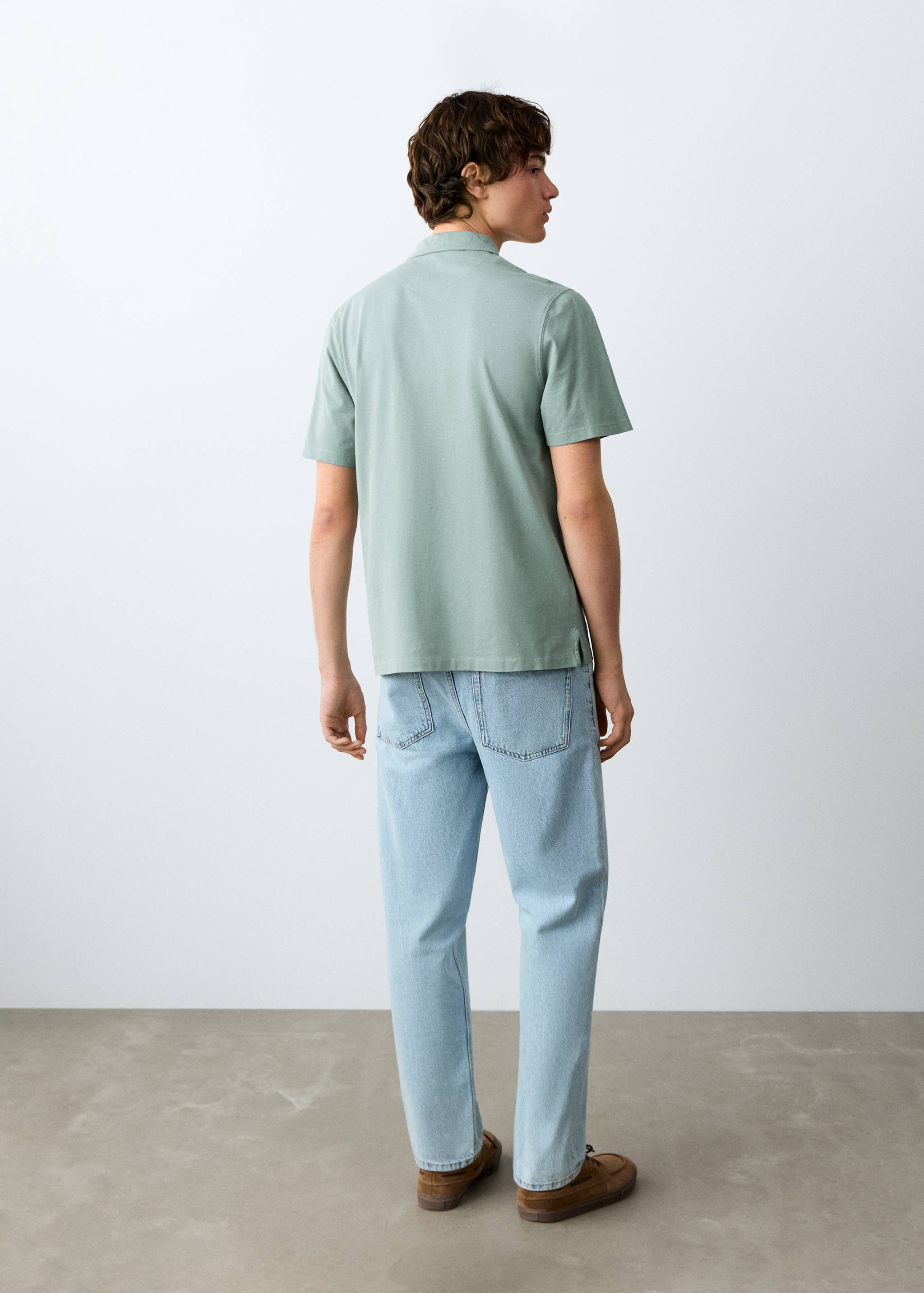 Cotton polo shirt - Reverse of the article