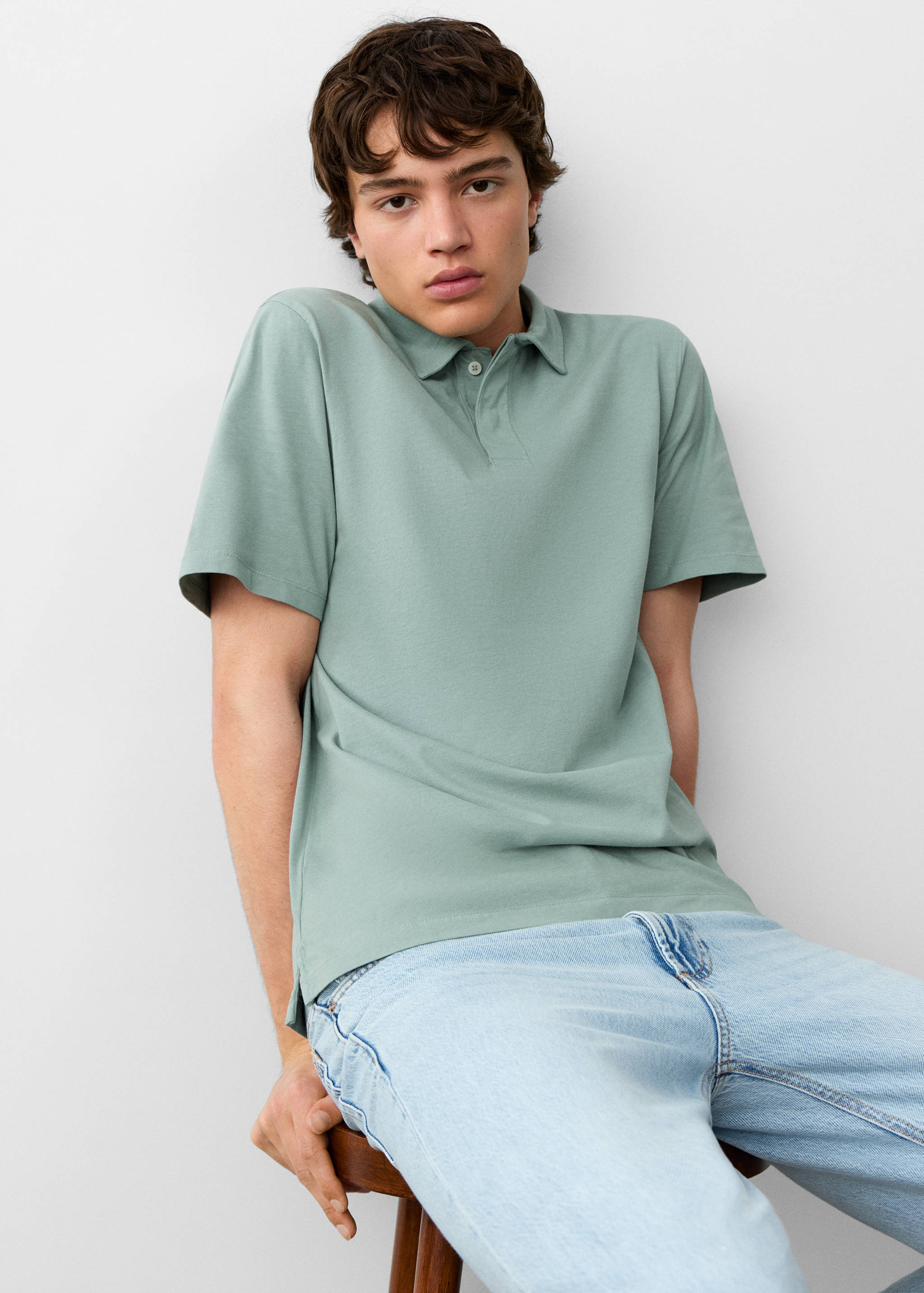 Cotton polo shirt - Details of the article 2