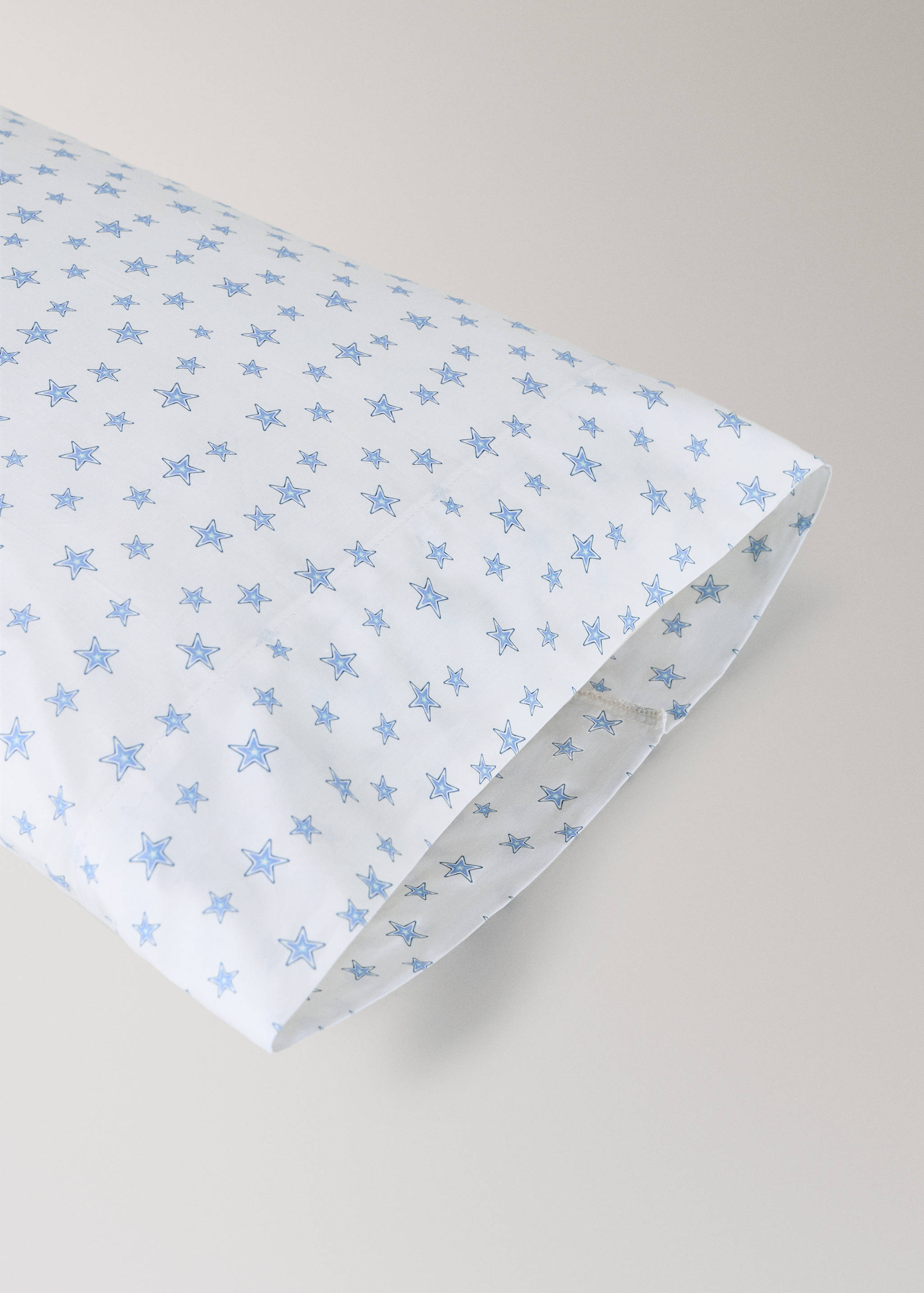 Örngott för barn i bomullspercale med stjärnmönster 45x110 cm - Detaljer om artikeln 1