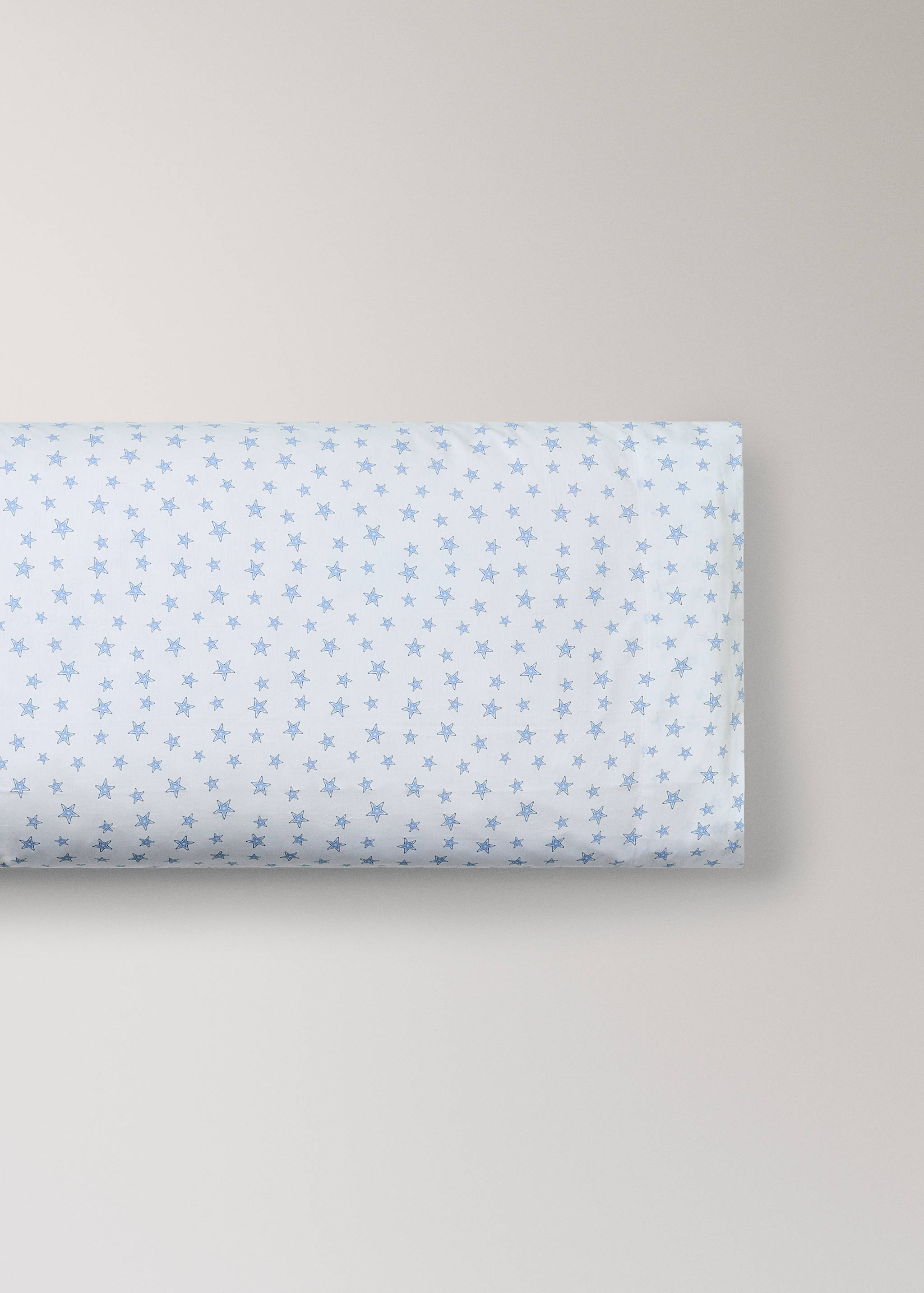 Kopfkissenbezug für Kinderbett aus Baumwoll-Perkal mit Sternchen, 45 x 110 cm - Artikel ohne Model