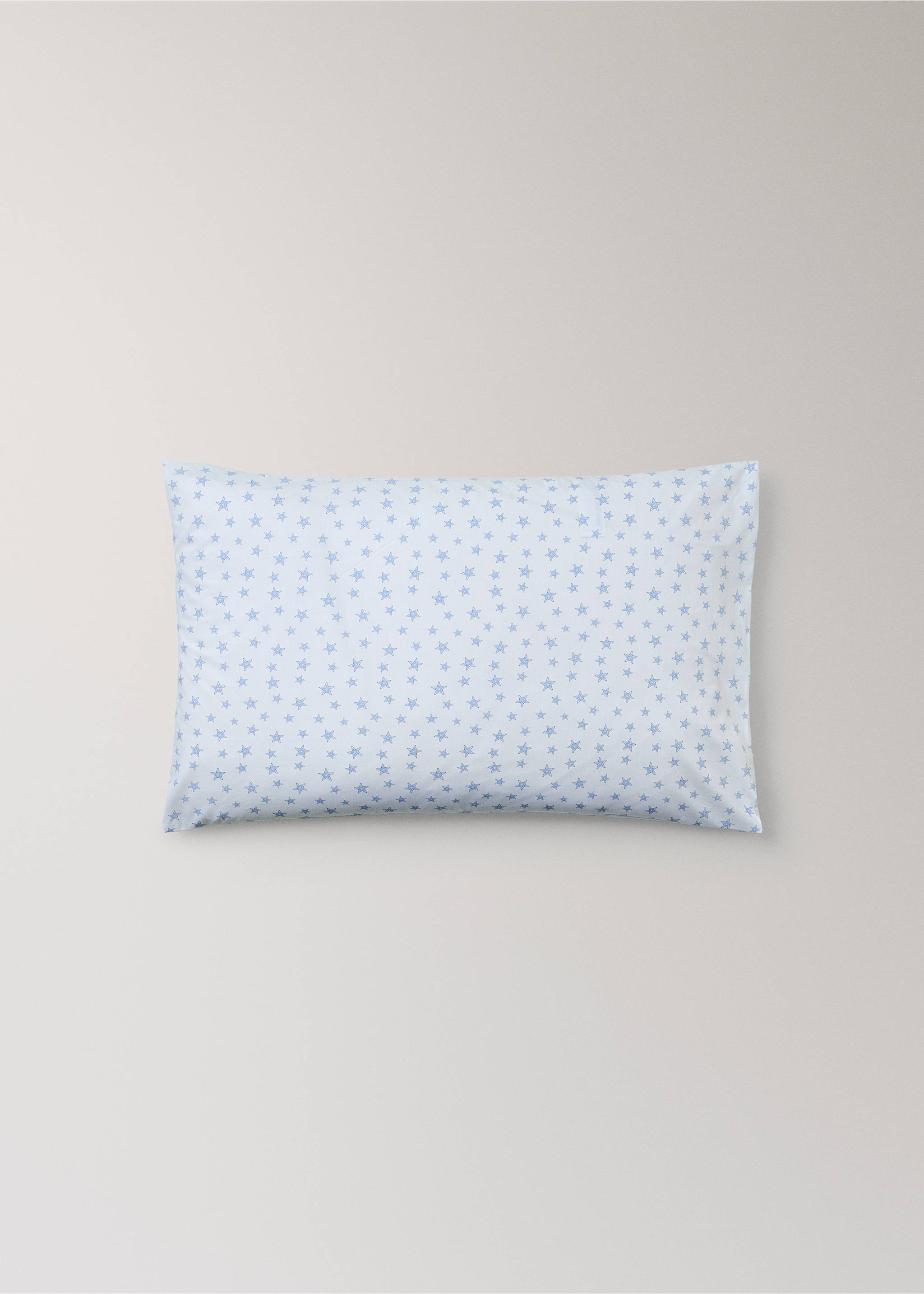 Dječja jastučnica od pamučnog perkala s uzorkom zvjezdica, 50x75 cm - Artikl bez modela, Plava. Ref: 27004069-00.
