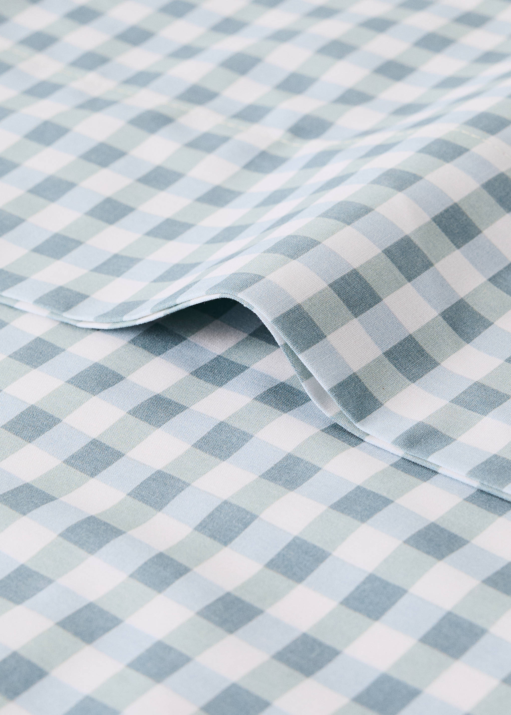 Gingham check cotton pillow cover 45x110 cm - Details of the article 2