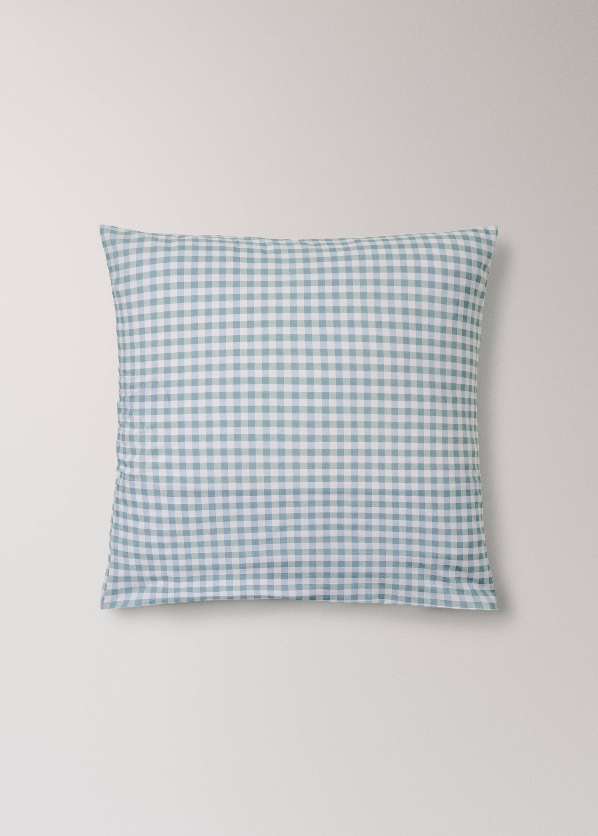 Gingham check cotton pillow cover 60x60 cm - Article without model