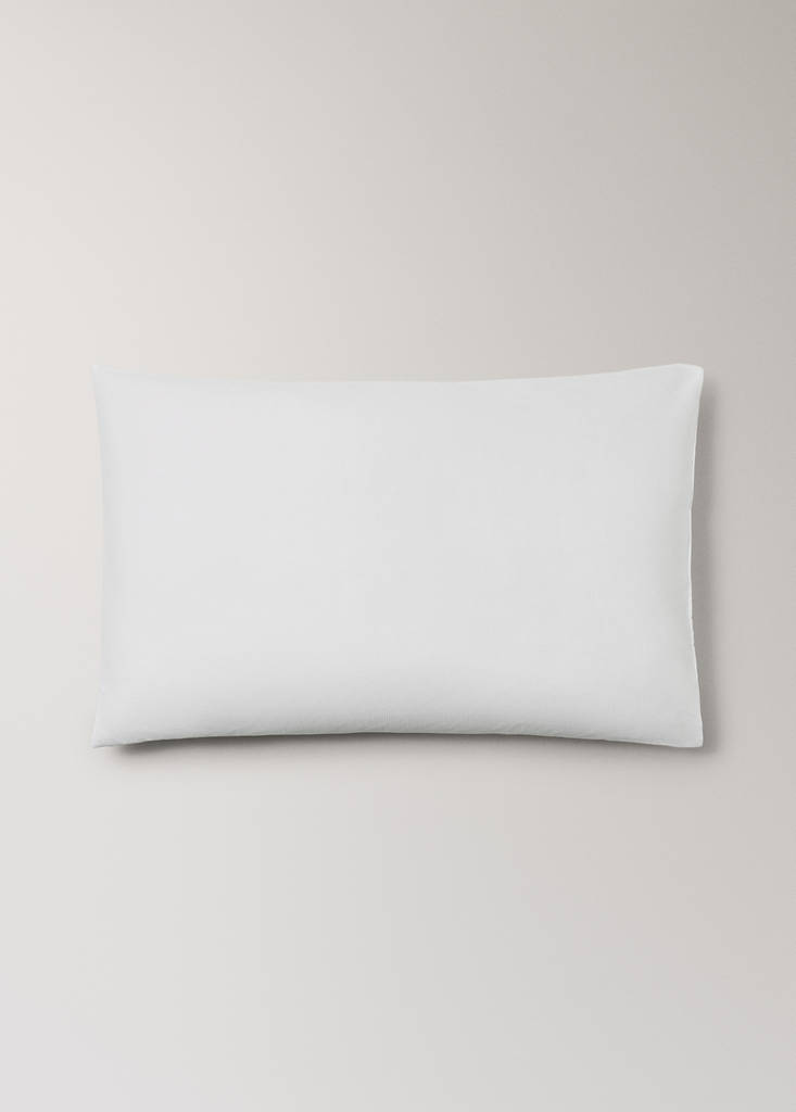 Piqué percale cotton pillow cover 50x75cm — White