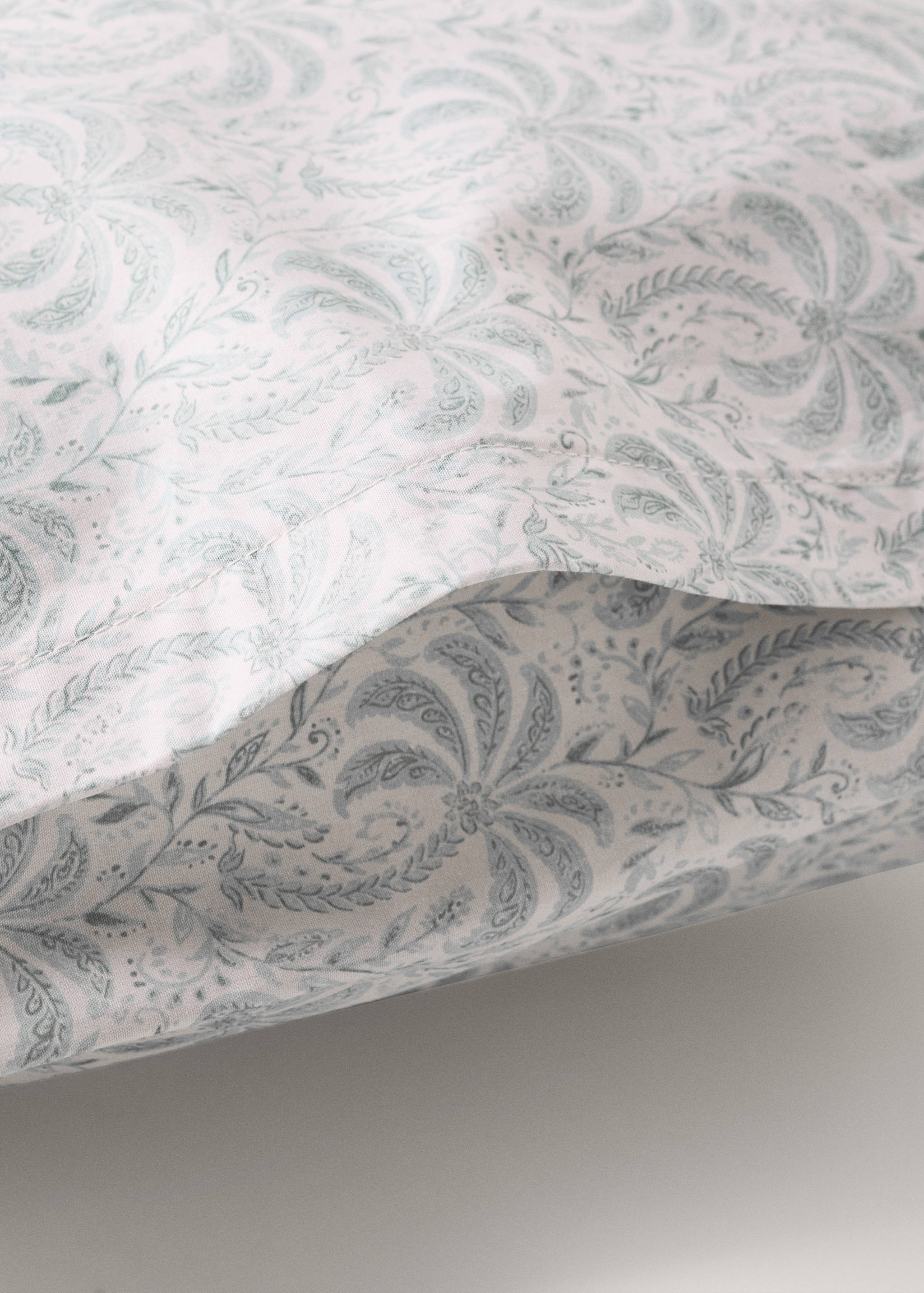 Cotton percale palm tree pillowcase 50x75 cm - Details of the article 2