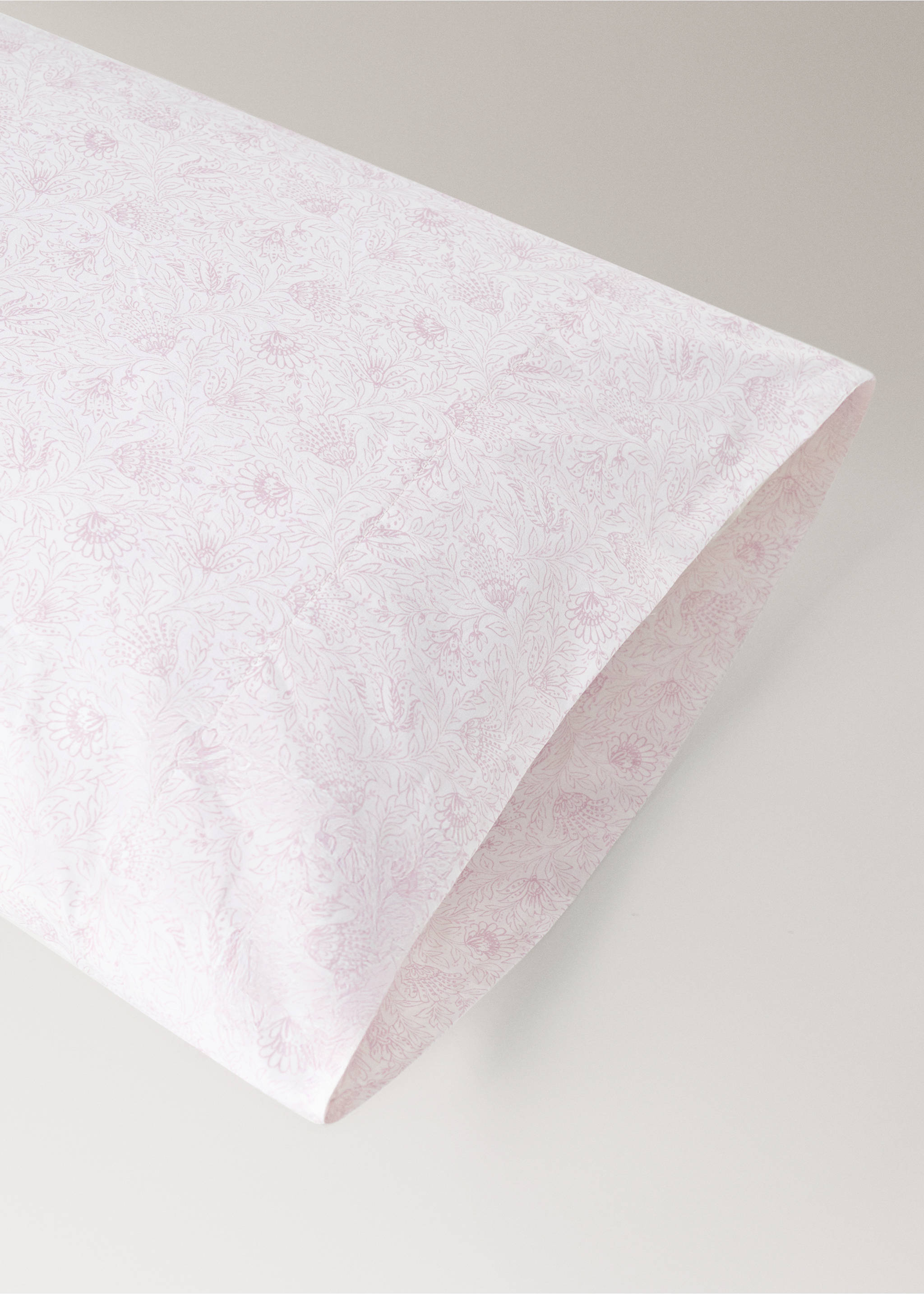 Children's pillowcase in floral cotton percale 45x110 - Details of the article 1, Pastel Pink. Ref: 27004079-00.
