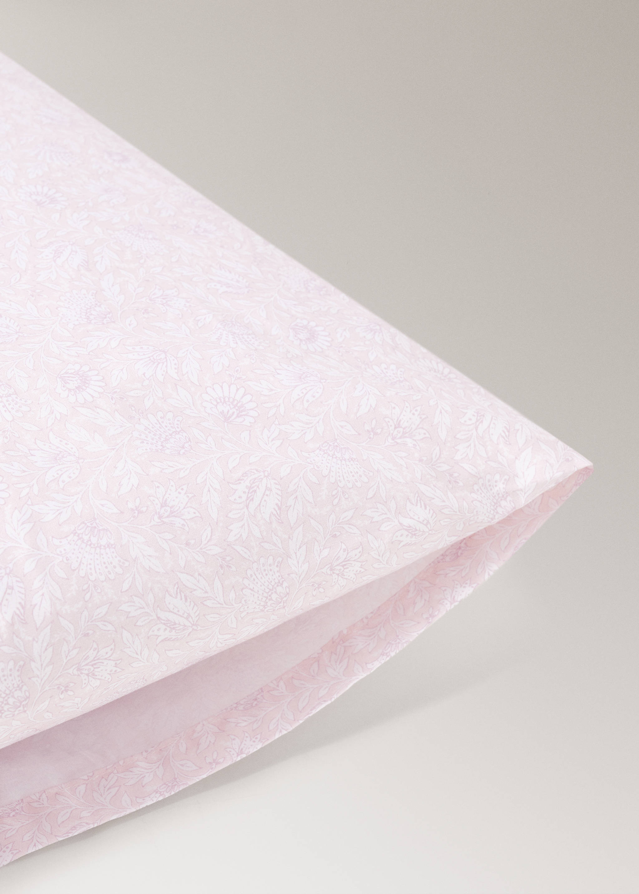 Children's pillowcase in floral cotton percale 50x75 - Details of the article 1