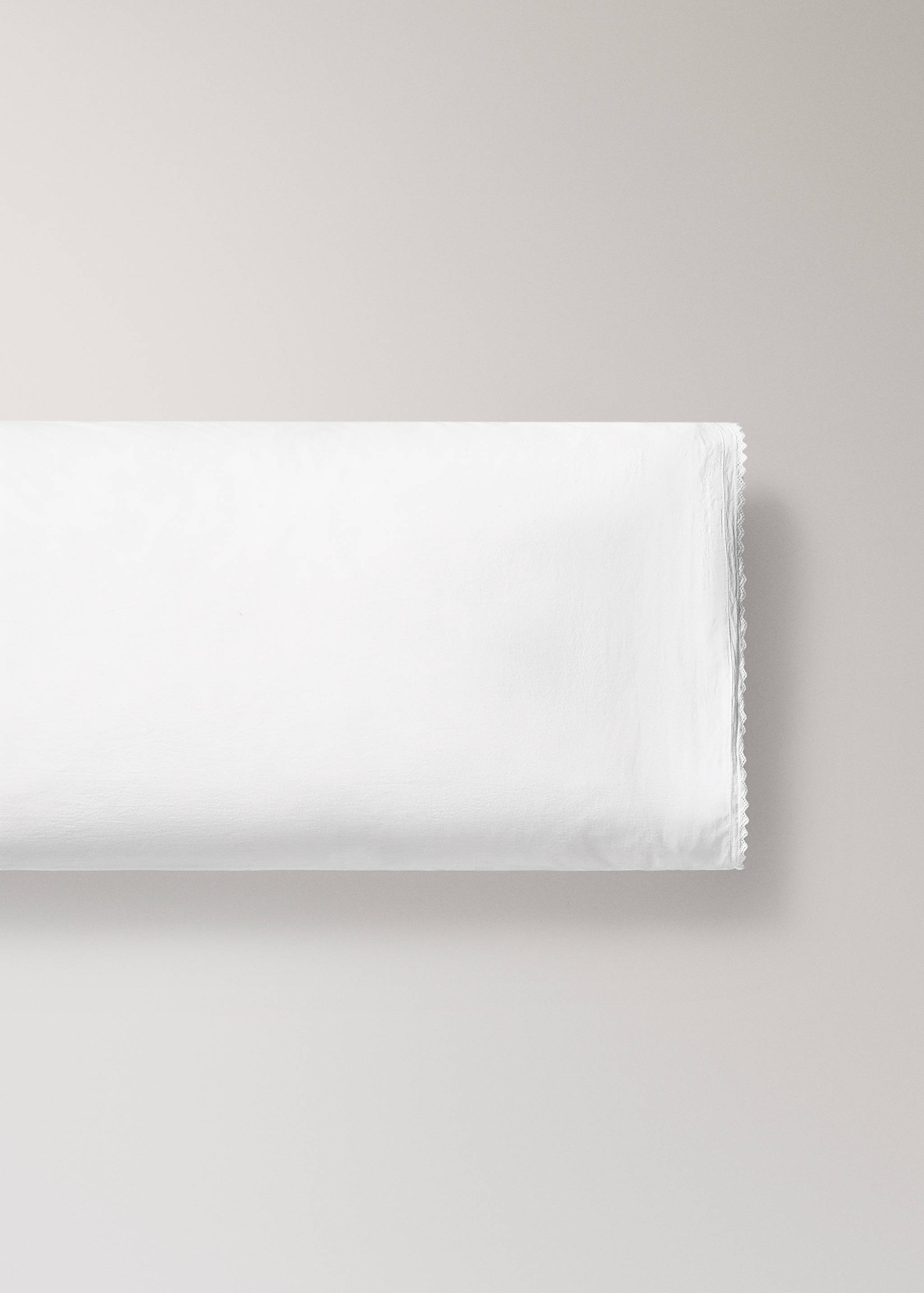 Cot bed pillowcase percal garment-washed - Article without model