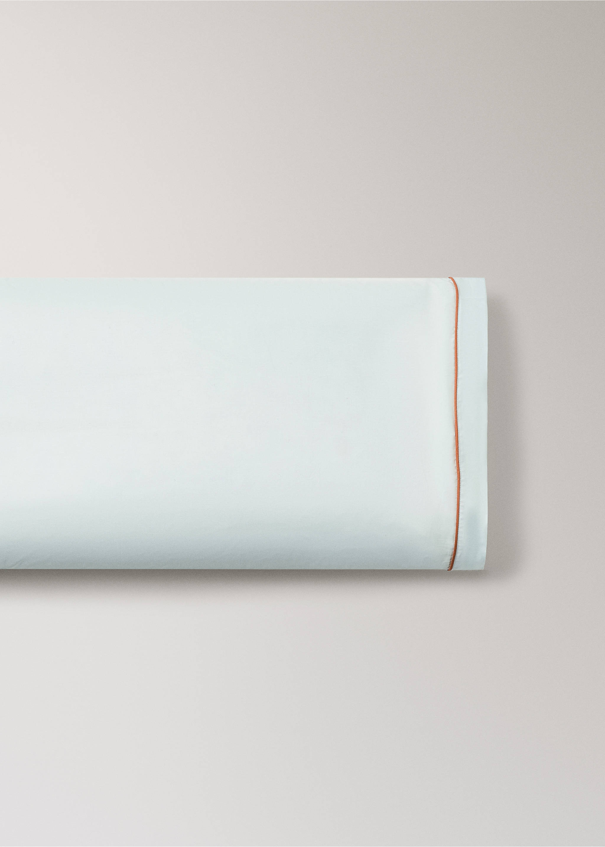 Çocuk için perkal pamuklu çift taraflı kontrast şeritli yastık kılıfı 45x110 cm - Modelsiz ürün, Su Yeşili. Ref: 27004084-00.