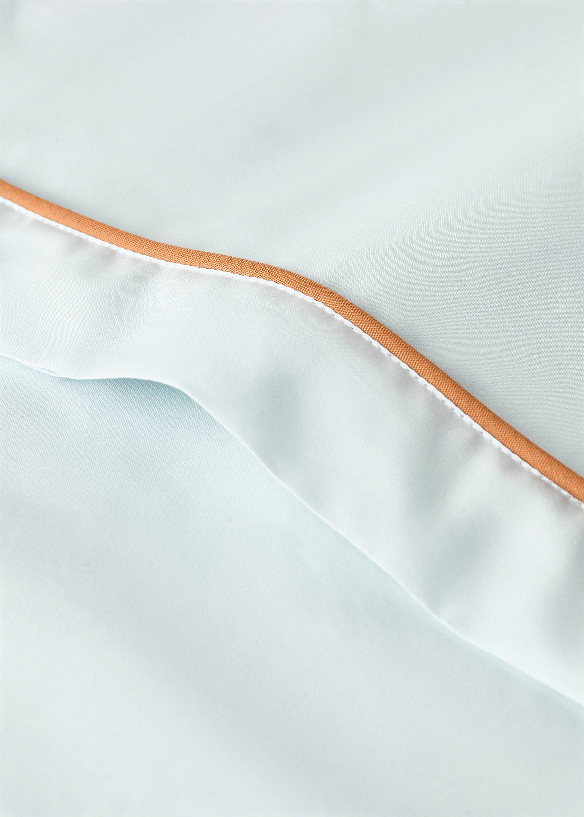 Çocuk için perkal pamuklu çift taraflı kontrast şeritli yastık kılıfı 45x110 cm - Ürün detayı 2, Su Yeşili. Ref: 27004084-00.