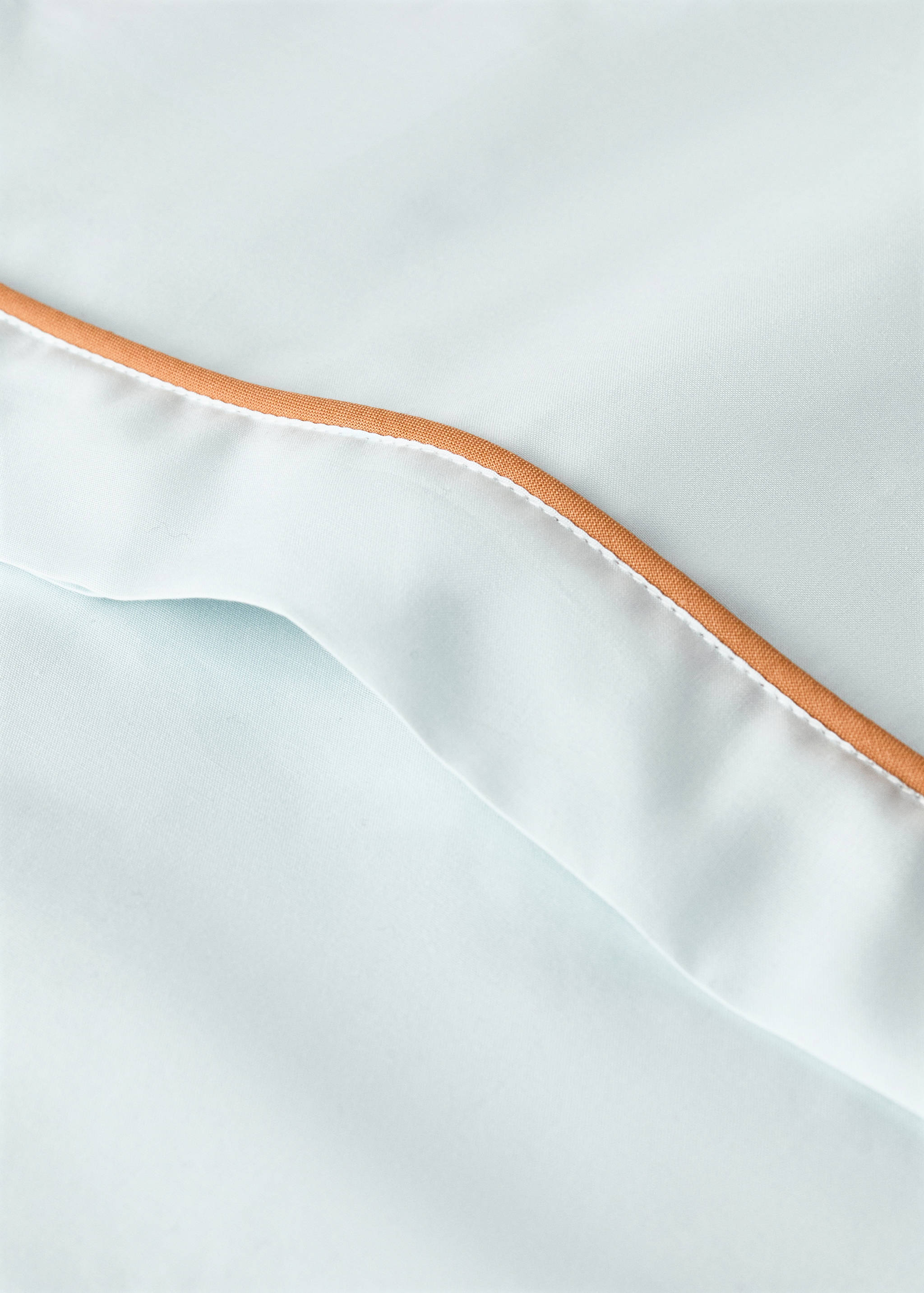 Reversible percale cotton children's pillowcase with contrast piping 45x110 cm - Details of the article 2