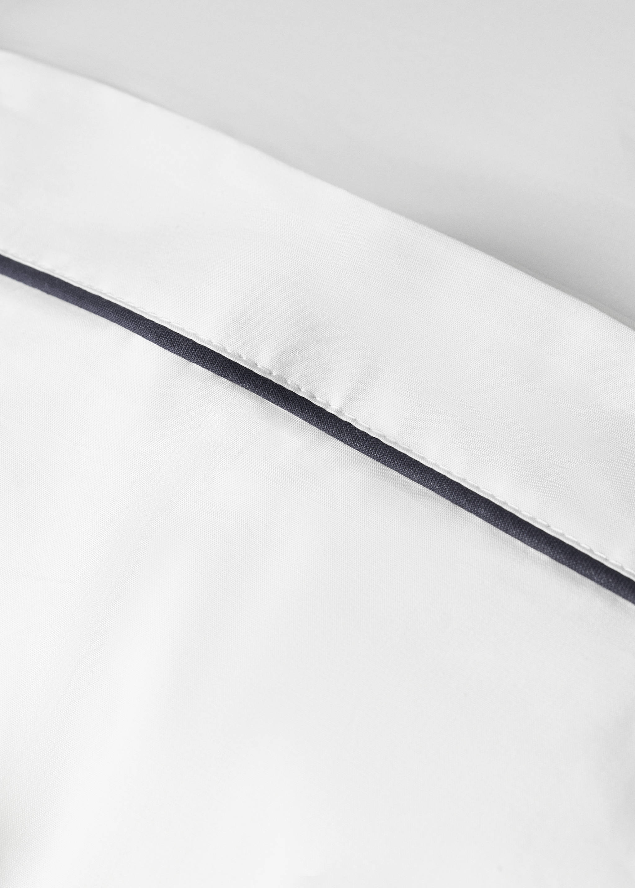 Reversible percale cotton children's pillowcase with contrast piping 45x110 cm - Details of the article 2