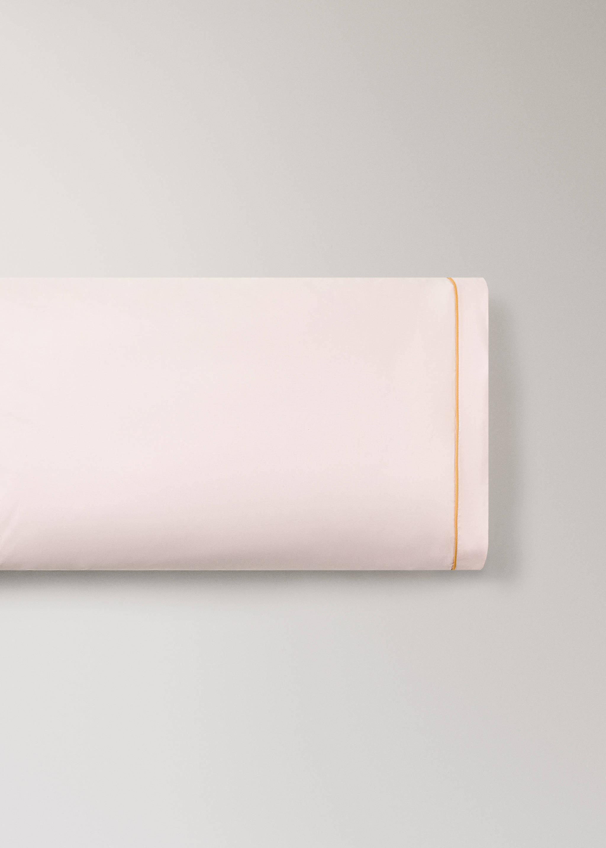 Reversible percale cotton children's pillowcase with contrast piping 45x110 cm - Article without model