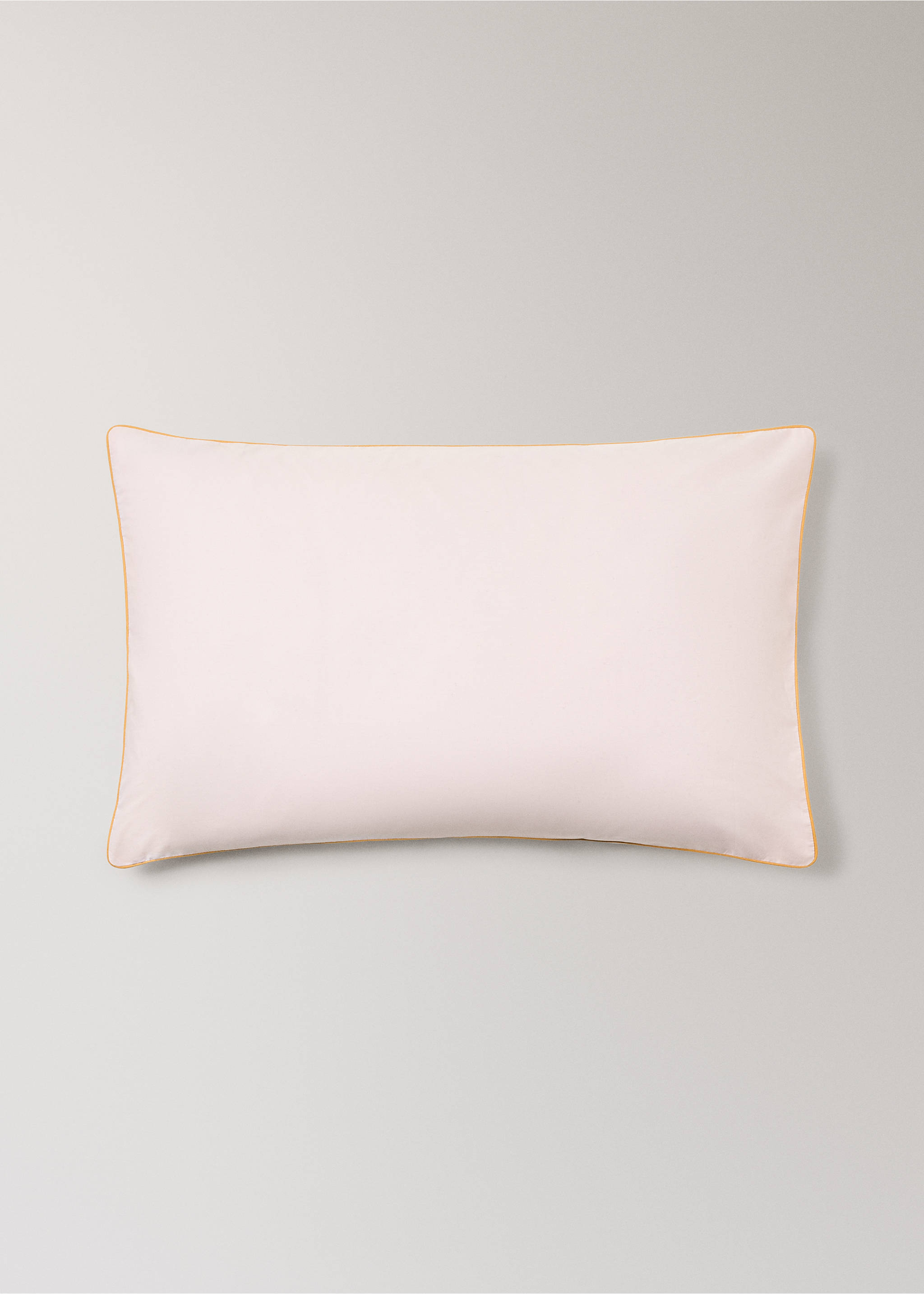 Reversible percale cotton pillowcase with contrasting piping 50x75 cm - Article without model, Light/Pastel Purple. Ref: 27004085-00.