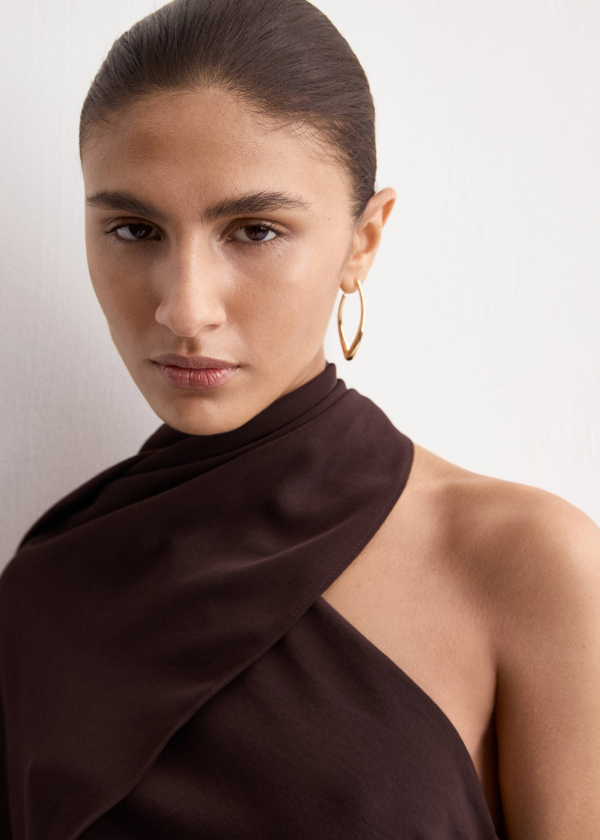 Asymmetrical dress with scarf - Details of the article 1