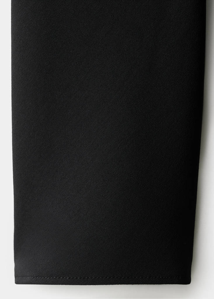 Ruched midi dress — Black