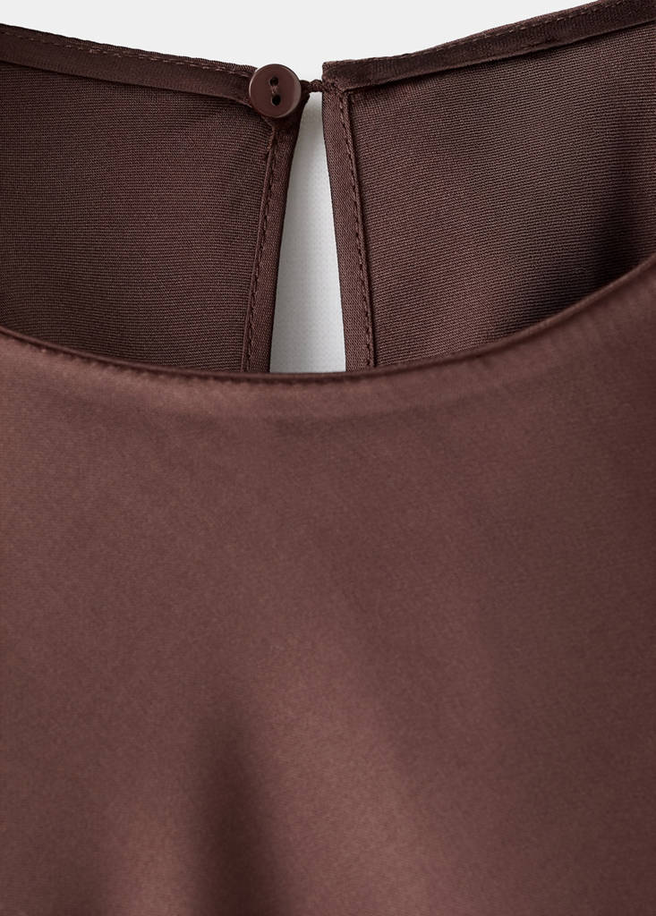 Long flared dress — Brown