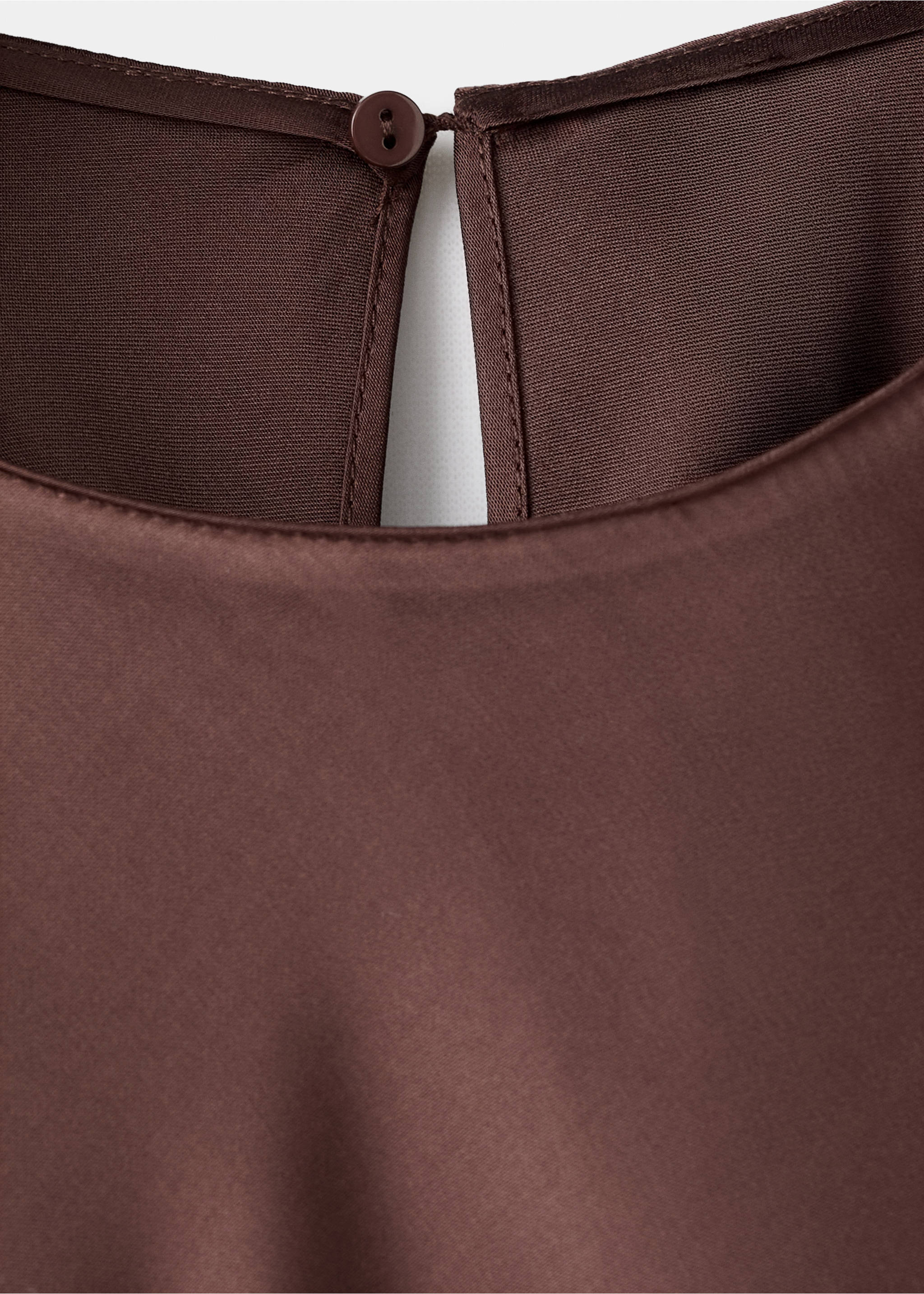 Long flared dress - Details of the article 8, Brown. Ref: 27004098-00.