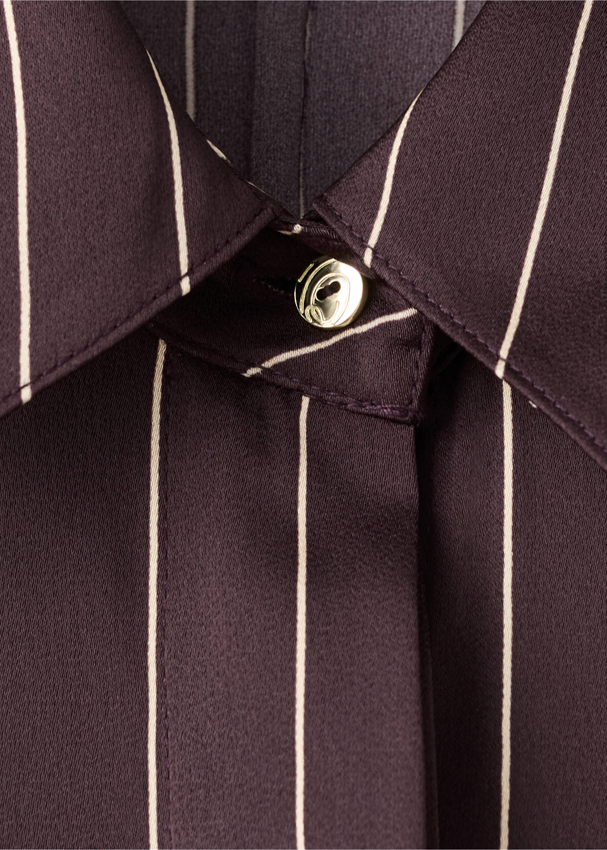 Printed shirt dress - Details of the article 8, Chocolate. Ref: 27004099-00.