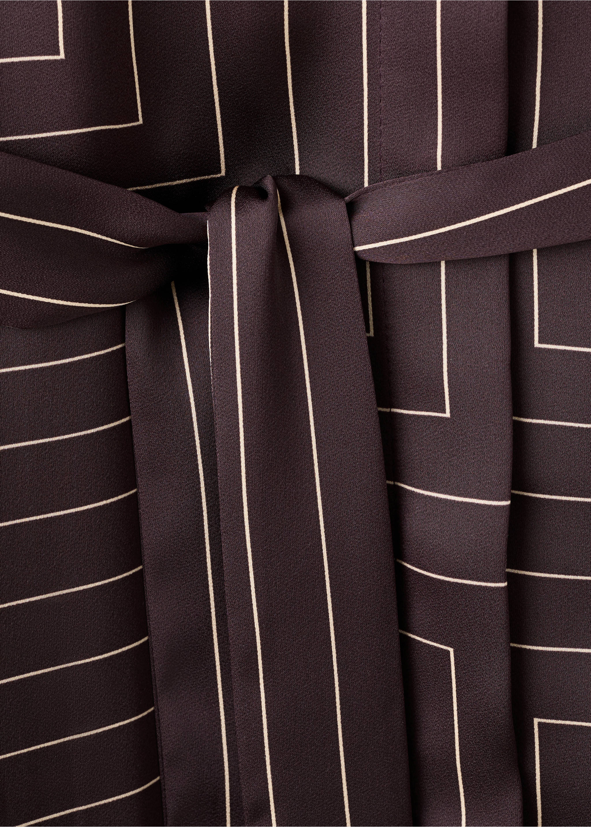 Printed shirt dress - Details of the article 0, Chocolate. Ref: 27004099-00.