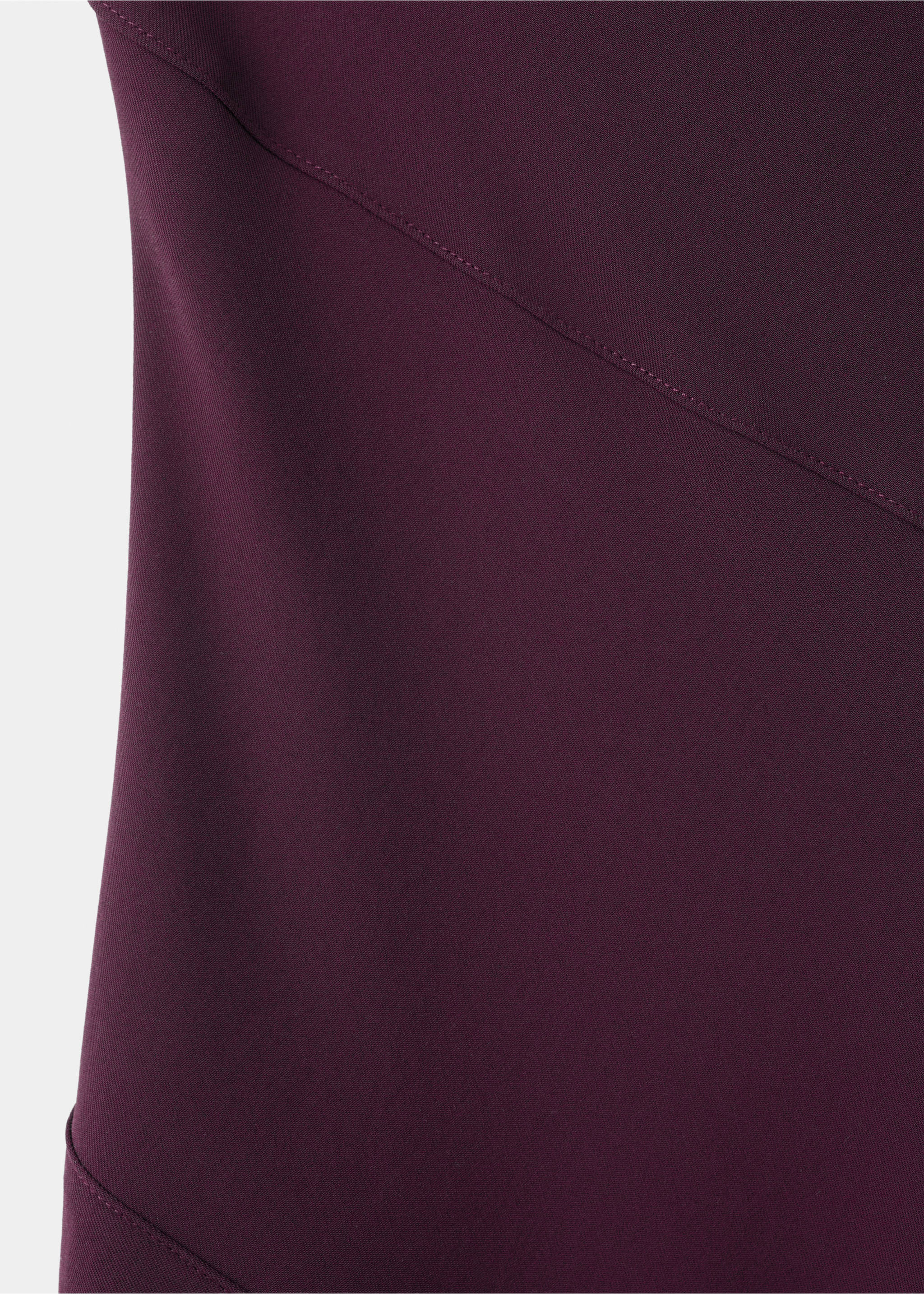 Long dress with draped neck - Details of the article 8, Wine. Ref: 27004100-00.