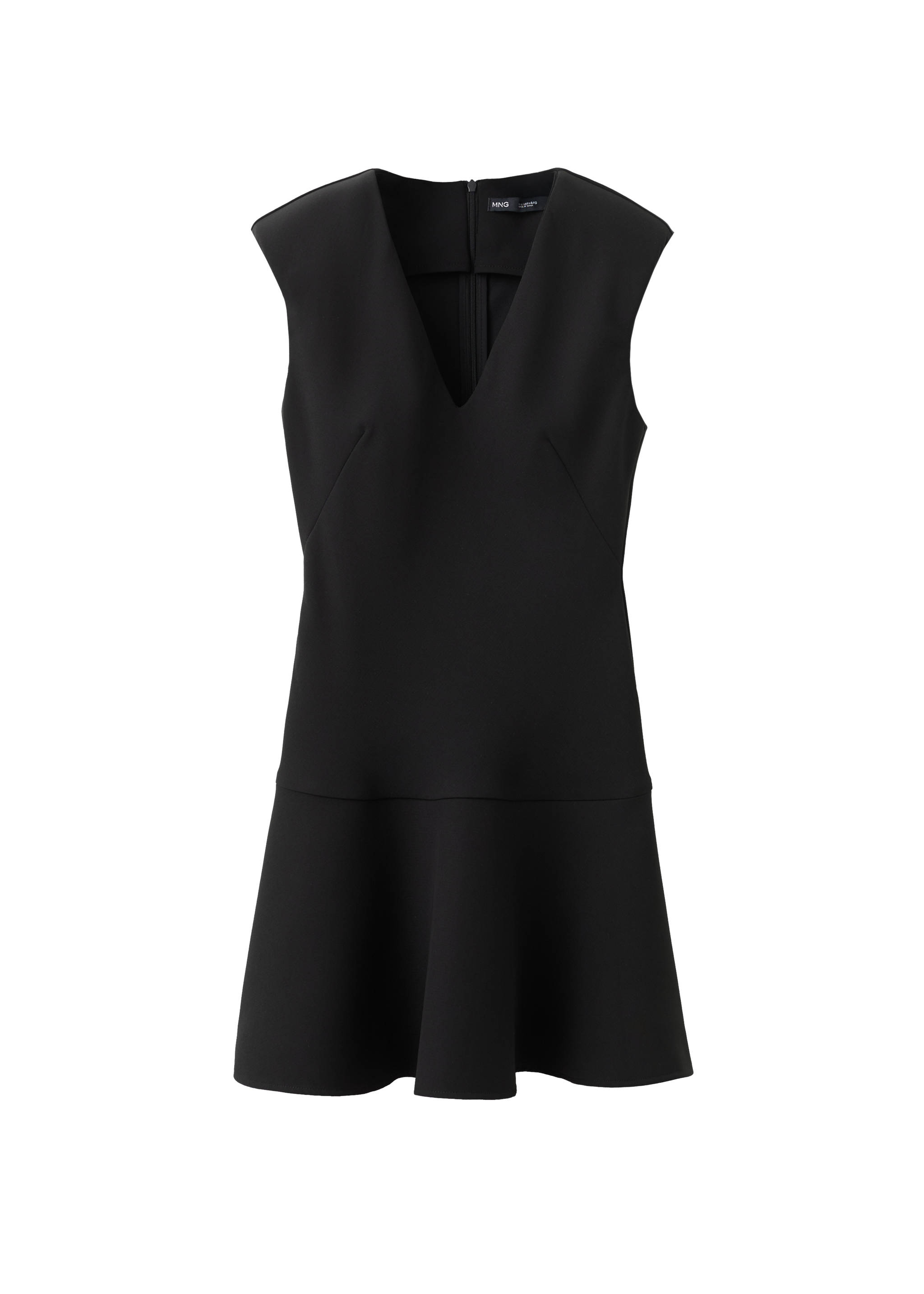 Short flared dress - Details of the article 7, Black. Ref: 27004103-00.