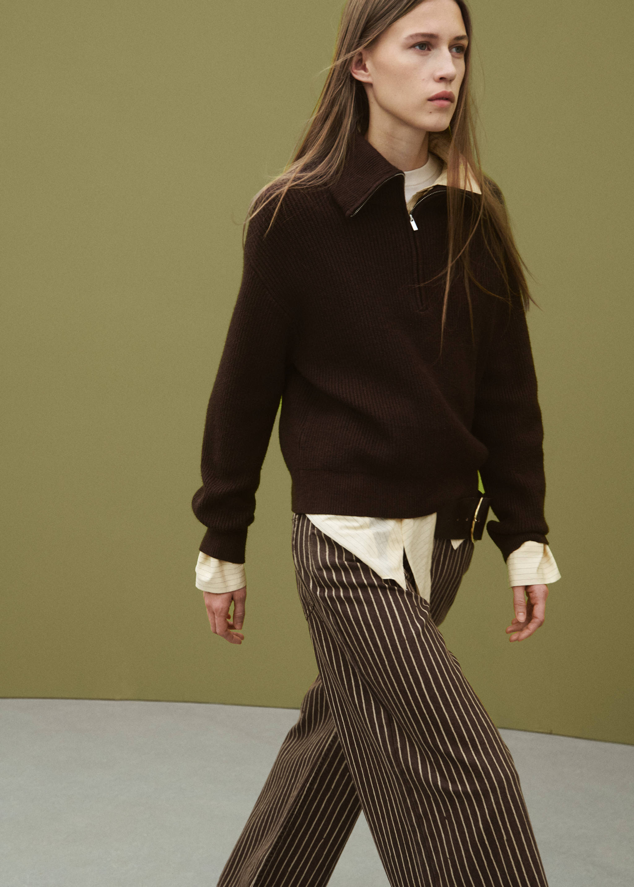 Wide leg striped jeans - Details of the article 4