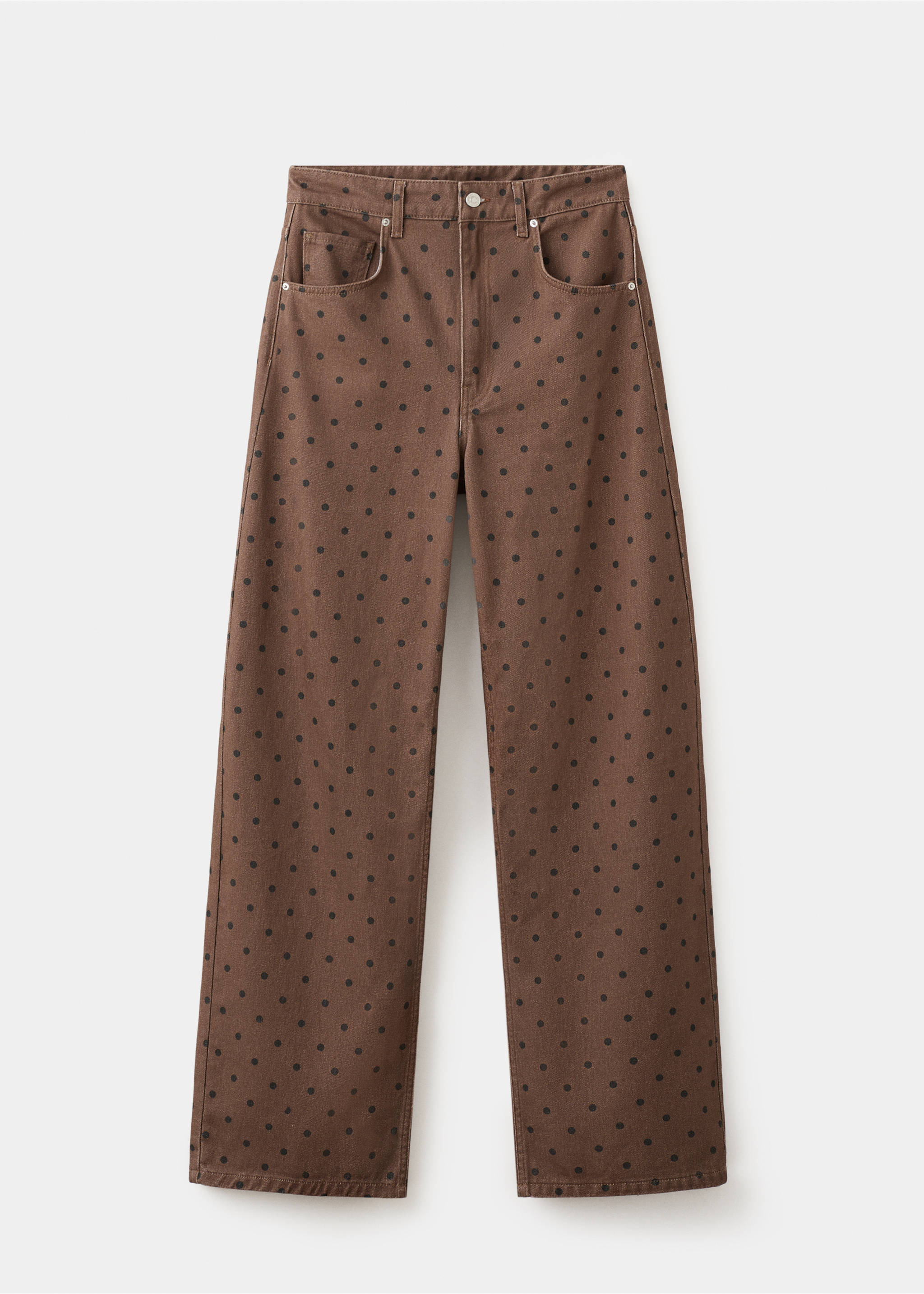 Polka dot balloon jeans - Article without model, Chocolate. Ref: 27004105-00.