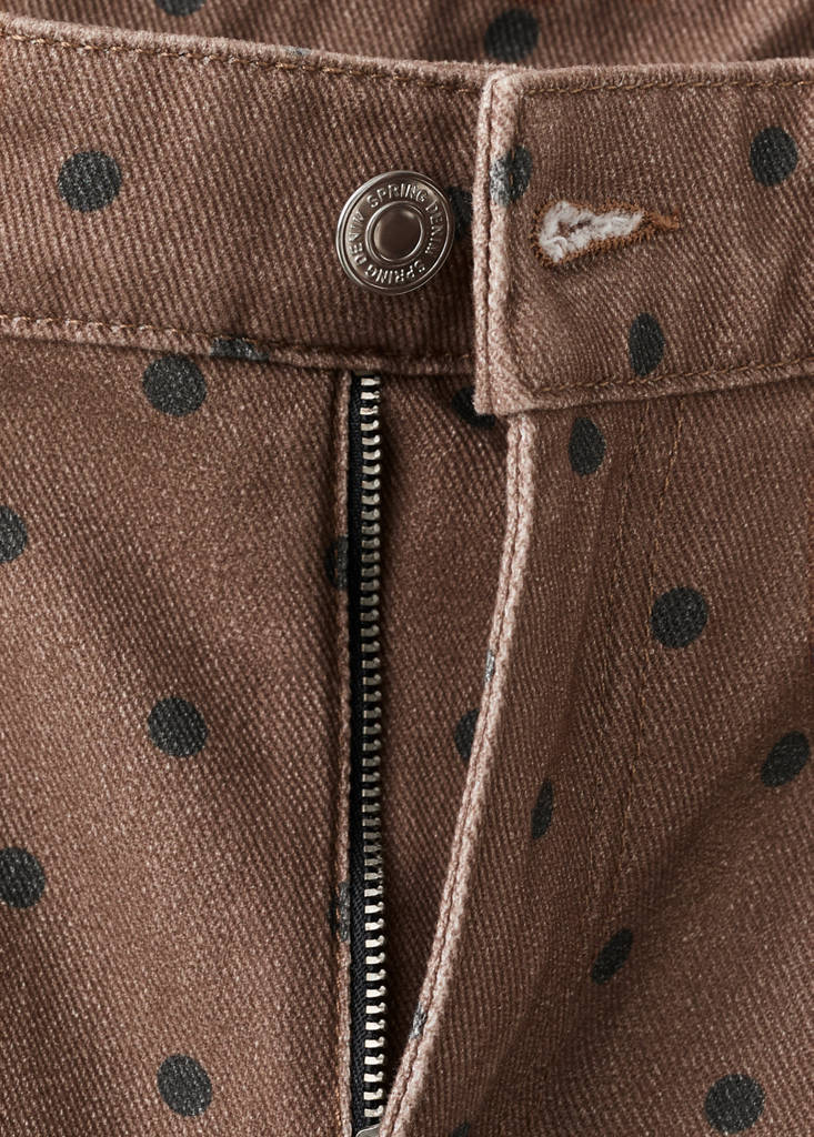 Polka dot balloon jeans — Chocolate
