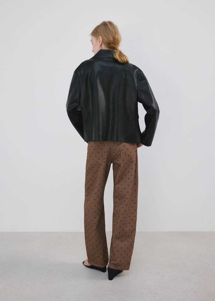 Polka dot balloon jeans — Chocolate