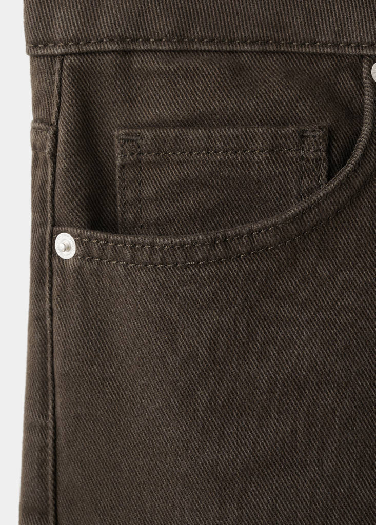 Mid-rise straight jeans — Chocolate